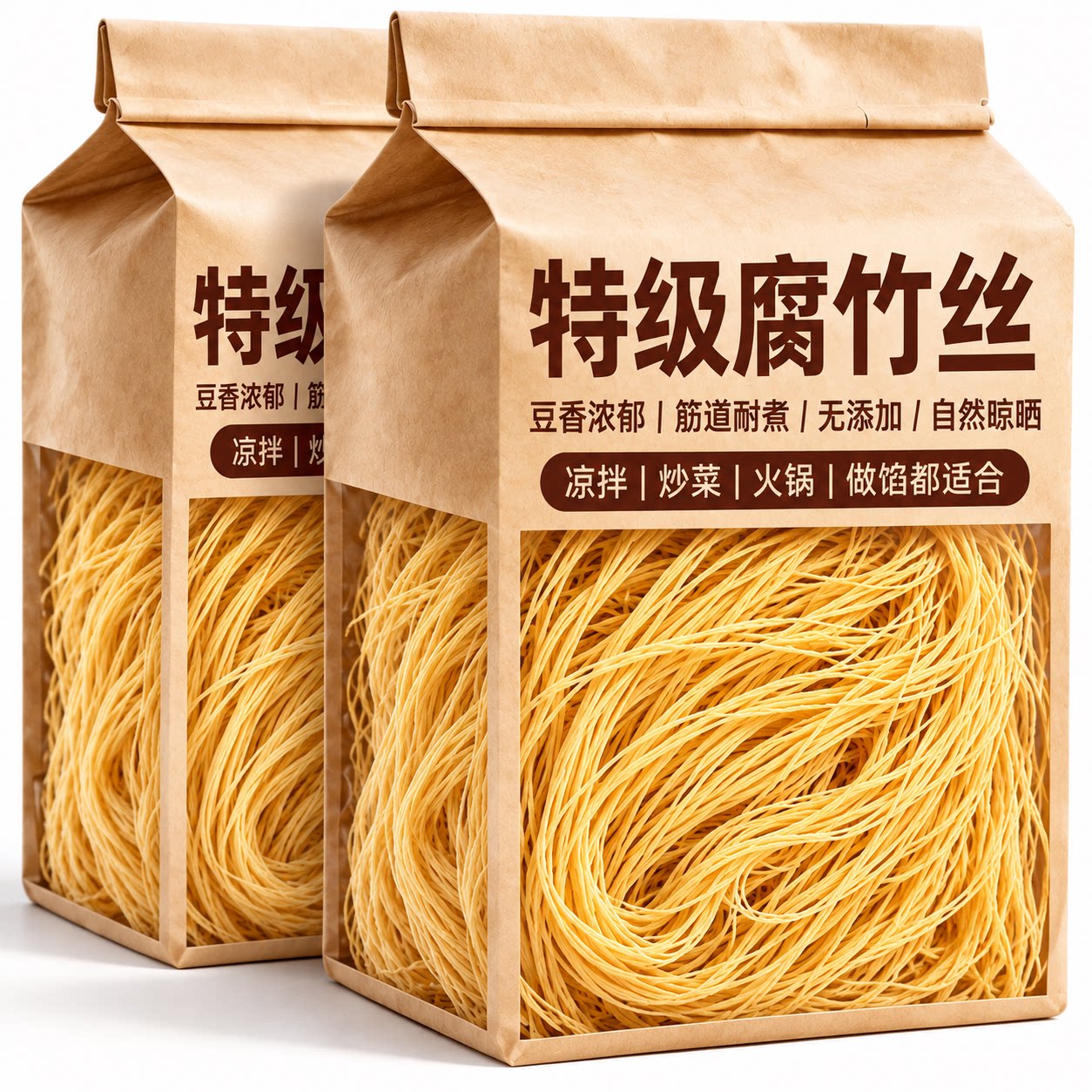 腐竹丝干货云南特产纯正特级凉拌豆皮豆制品火锅手工制作批发家用