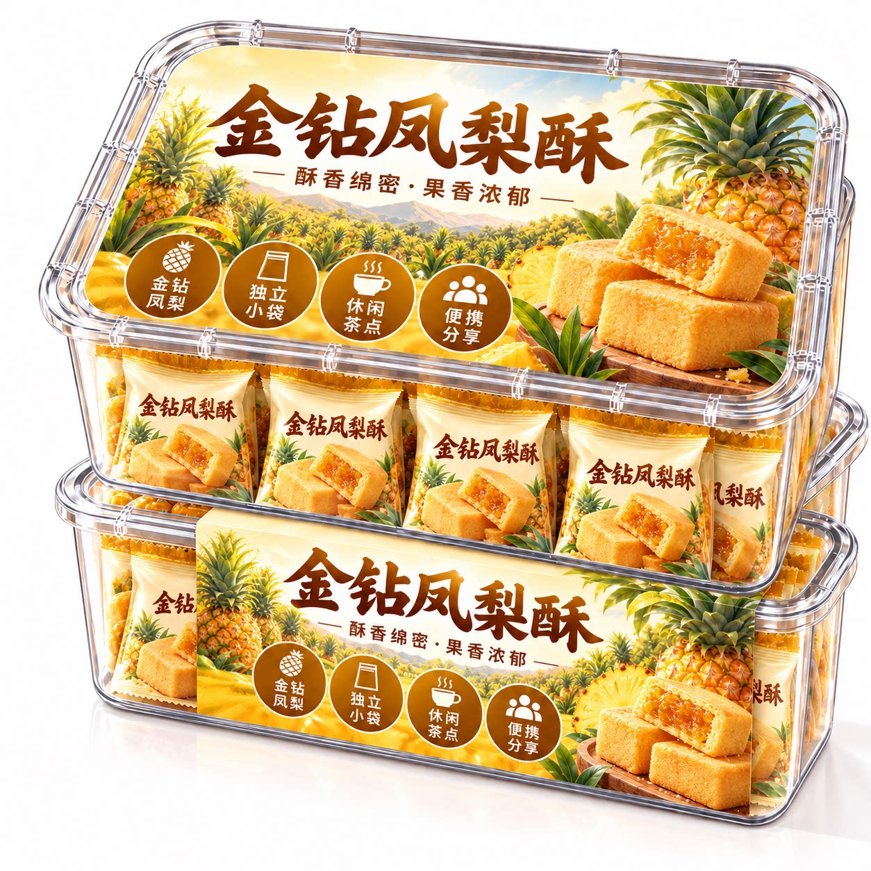 台湾金钻凤梨酥凤梨酥微热山浓郁