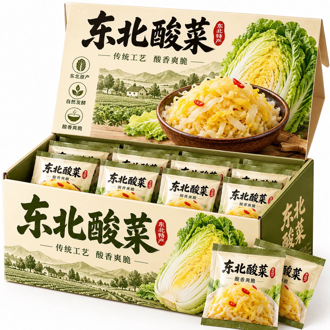 优选正宗东北泡菜传统工艺开袋即