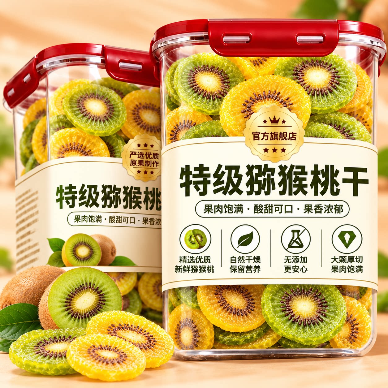 【2026新货】正宗黄心猕猴桃干官方旗舰店正品厚切果脯原味奇异果