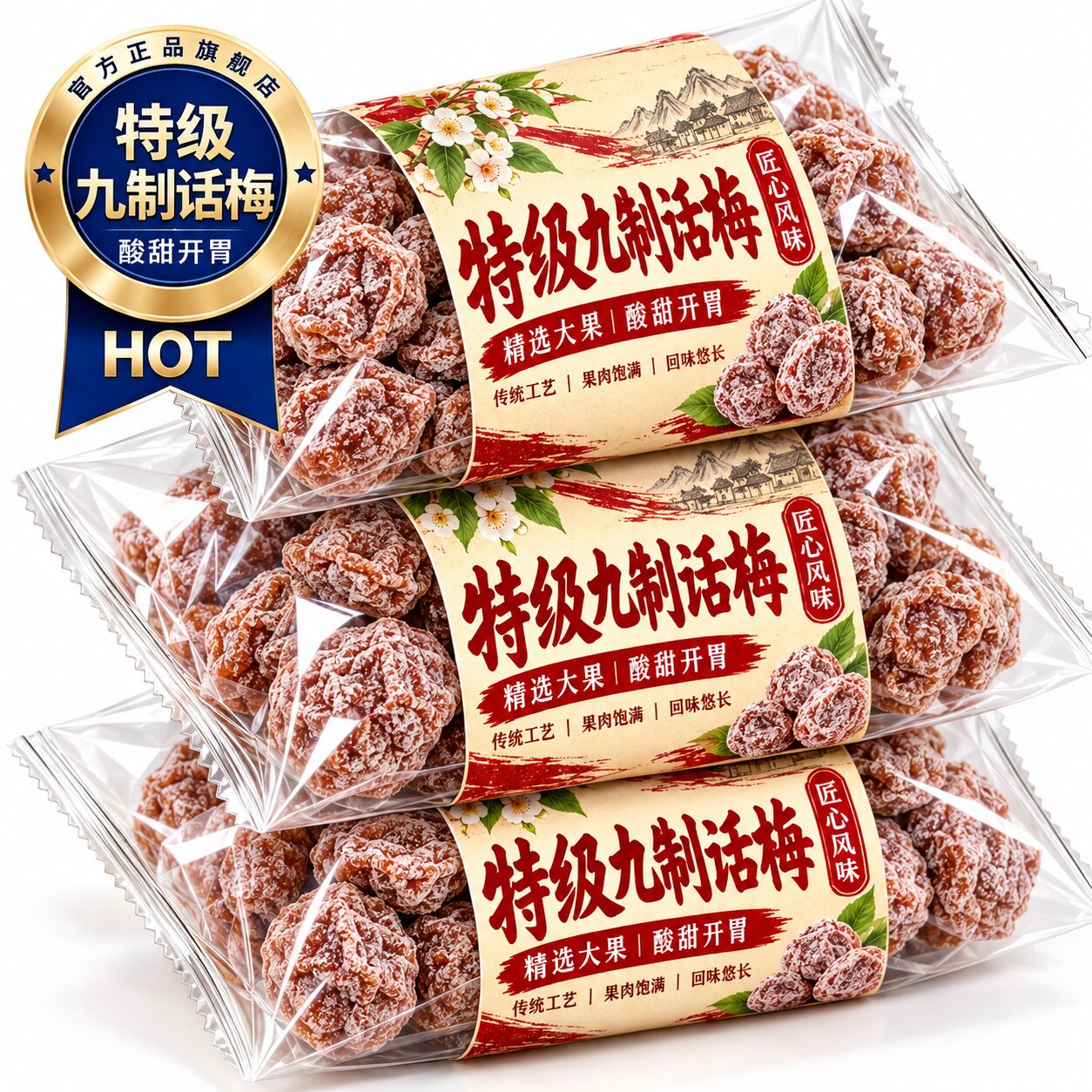 正宗九制酸咸话梅肉厚无渣