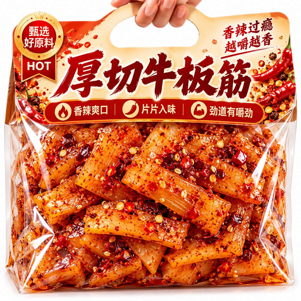 内蒙古特产正宗大片牛板筋零食