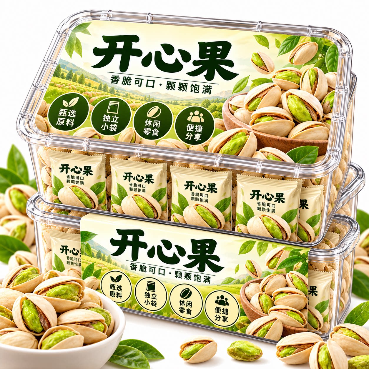 新疆有机新原味开心果自然开口便