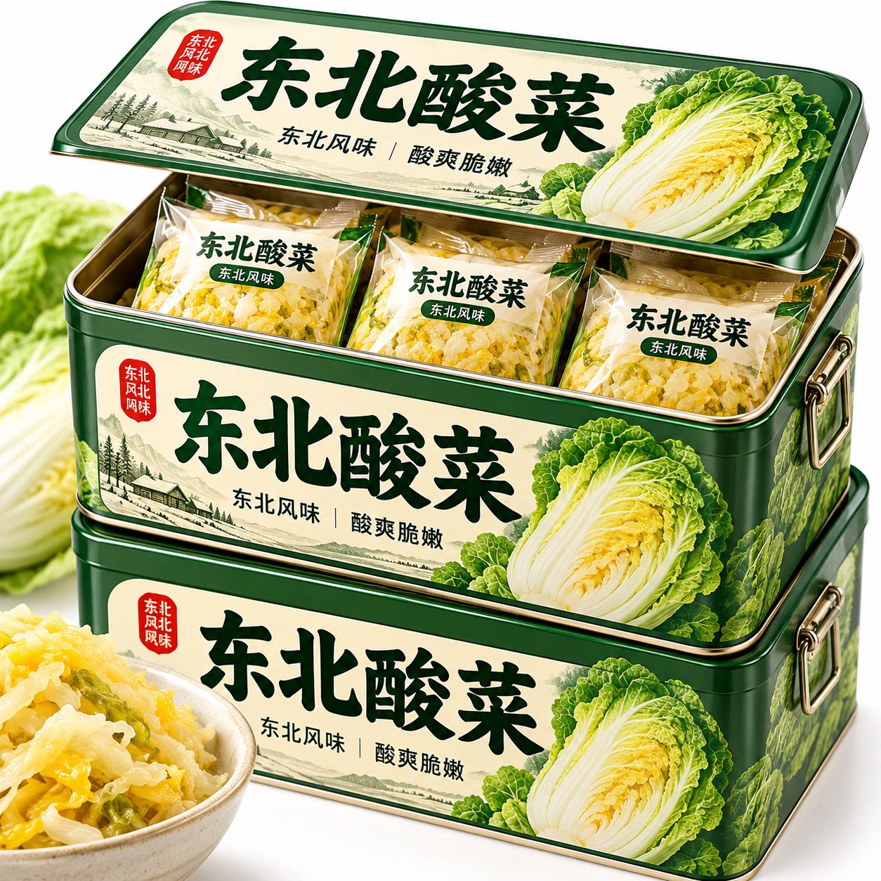 优选正宗东北泡菜传统工艺开袋即