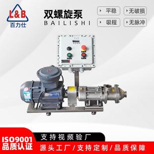 不锈钢防爆双螺旋平行输送泵水性压敏胶水输送泵厂家CE认证