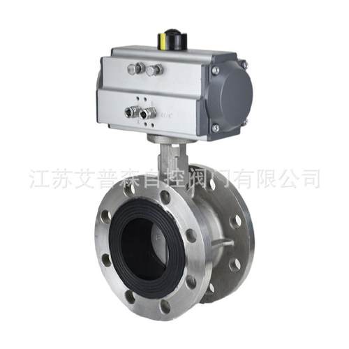 D641X-16P不锈钢气动法兰蝶阀304板乙丙软密封水用蝶阀DN50-DN900
