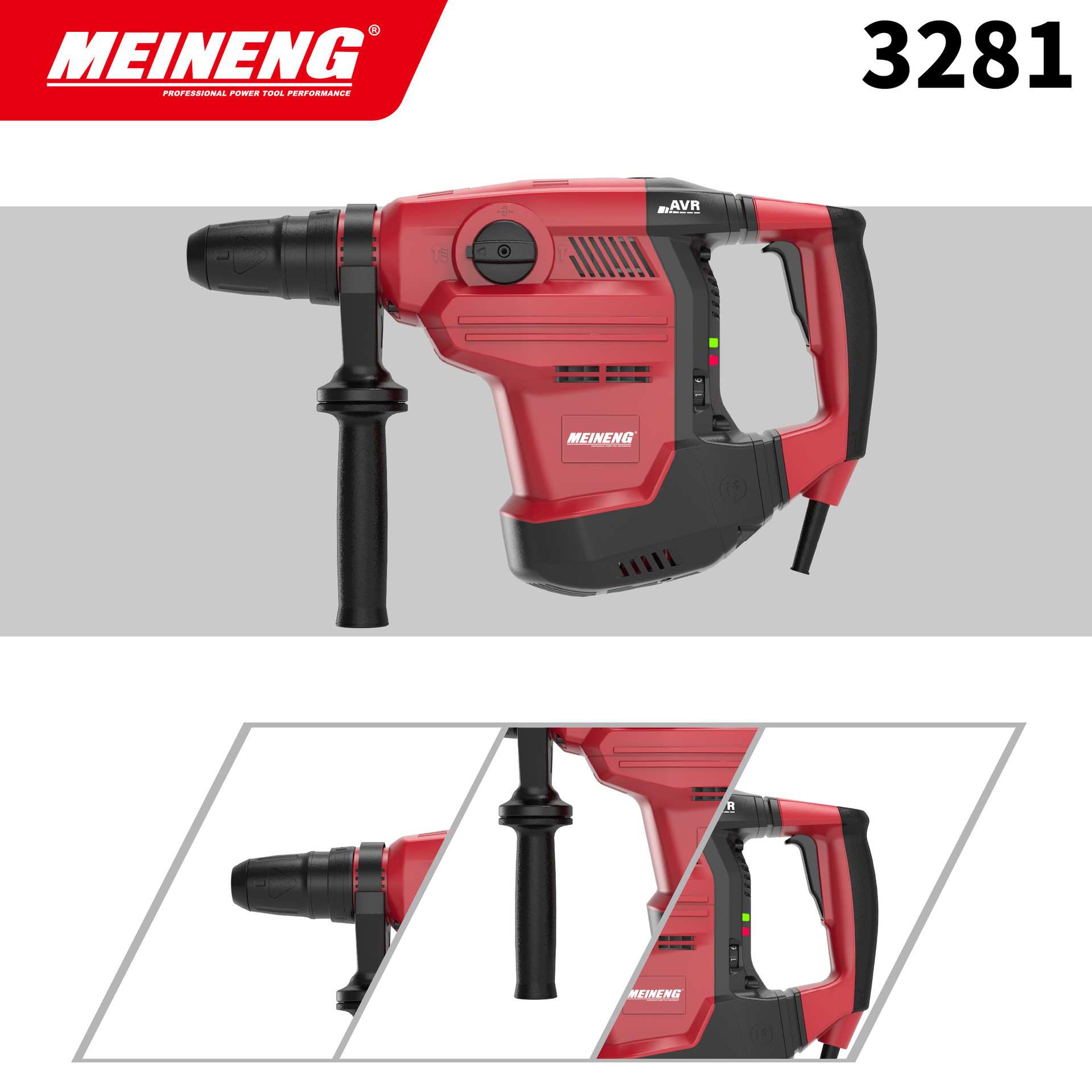 3281可调速款电锤 美能电动工具工厂2025新研发款式