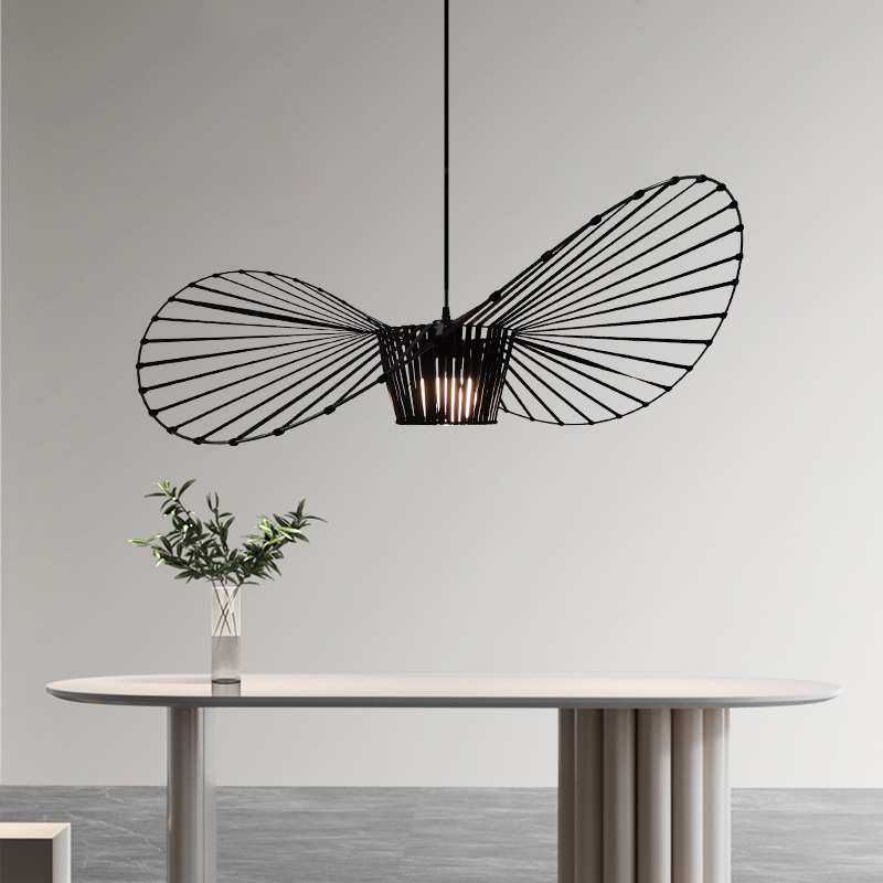 法式Vertigo 北欧艺术荷叶斗笠草帽子装饰客厅餐厅吊灯卧室氛