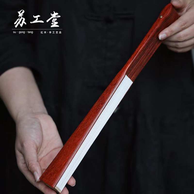 古风宣纸折扇中国风小叶紫檀扇骨折叠汉服男女扇送人礼物厂家