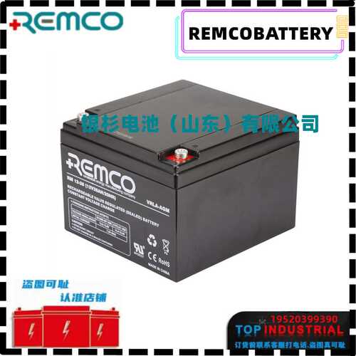 德国REMCO蓄电池柴油发电机电池RM 12-120内置电池12V120Ah工业级