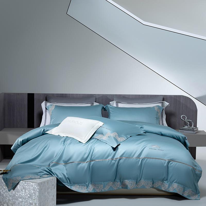 2024秋冬新款100S长绒棉刺绣米兰达系列四件套