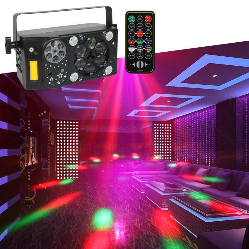 Disco Party Lights With Patterns LED Strobe Lasers Light