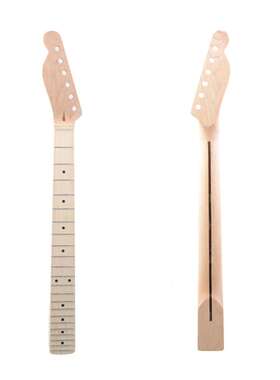 FD-TL左反手枫木指板吉他琴柄22品黑音点黑木条吉他琴柄哑光