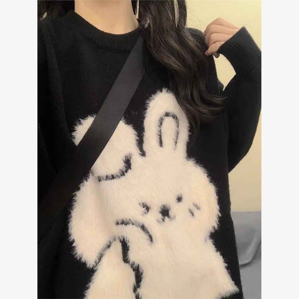 超可爱！慵懒风黑色兔子