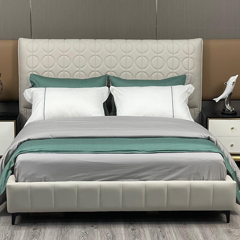 极简现代样板房间软装床品多件套家居家纺纯棉双面展厅床上用品