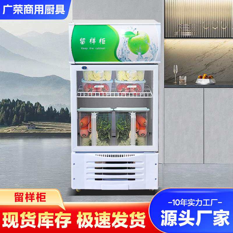 学校酒店专用留样冰柜商用冰箱小型带锁冷冻柜保鲜食品冷藏展示柜
