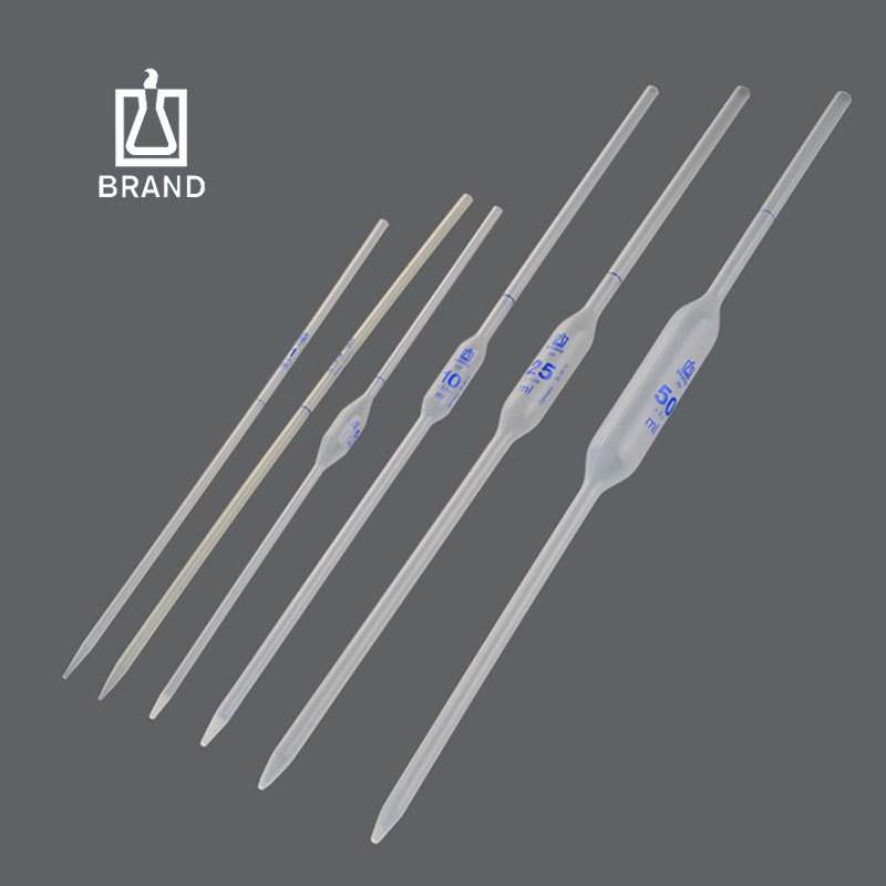 BRAND塑料胖度移液管吸管1/5/10/25/50ml普兰德PP大肚单标移液管