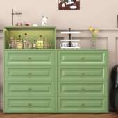 家用钢制斗柜现代简约铁艺落地储物柜客厅多层抽屉柜简约风收纳柜