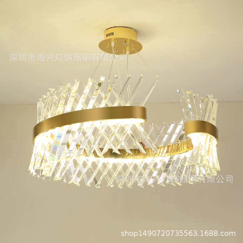 后现代吊灯轻奢客厅水晶灯港式风格设计师个性样板房餐厅灯具