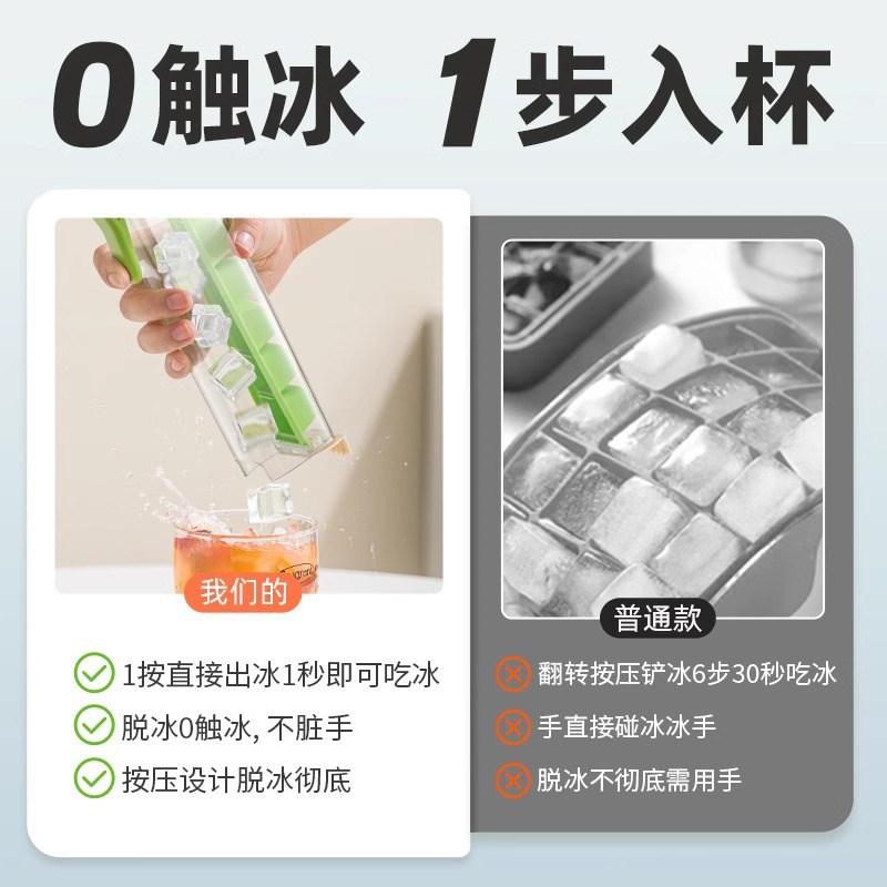可以冻冰块的杯子冰块模具家用制冰冻冰块盒食品级按压冰格冰箱储