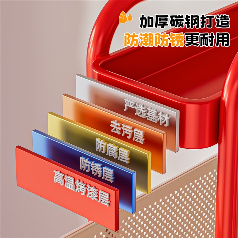 多巴胺夹缝小推车多层客厅卧室移动置物架落地零食玩具书收纳架子