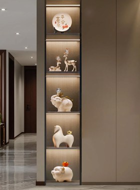 新中式平安喜乐挂盘玄关电视柜寓意装饰品搬家礼物乔迁新居摆件