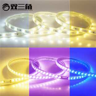 吊顶220V双色温三色变光5730防水高压柔性软 led灯带家用灯条