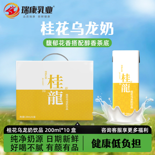 瑞康桂花乌龙牛奶茶200ml*10支整箱饮品早餐奶风味奶茶饮料牛乳茶