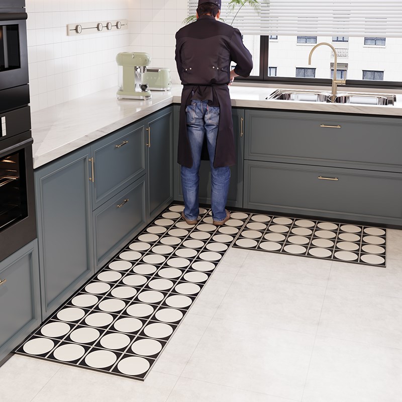 科技皮厨房地垫防滑防油可擦免洗地毯耐脏防水脚垫子吸水专用门口