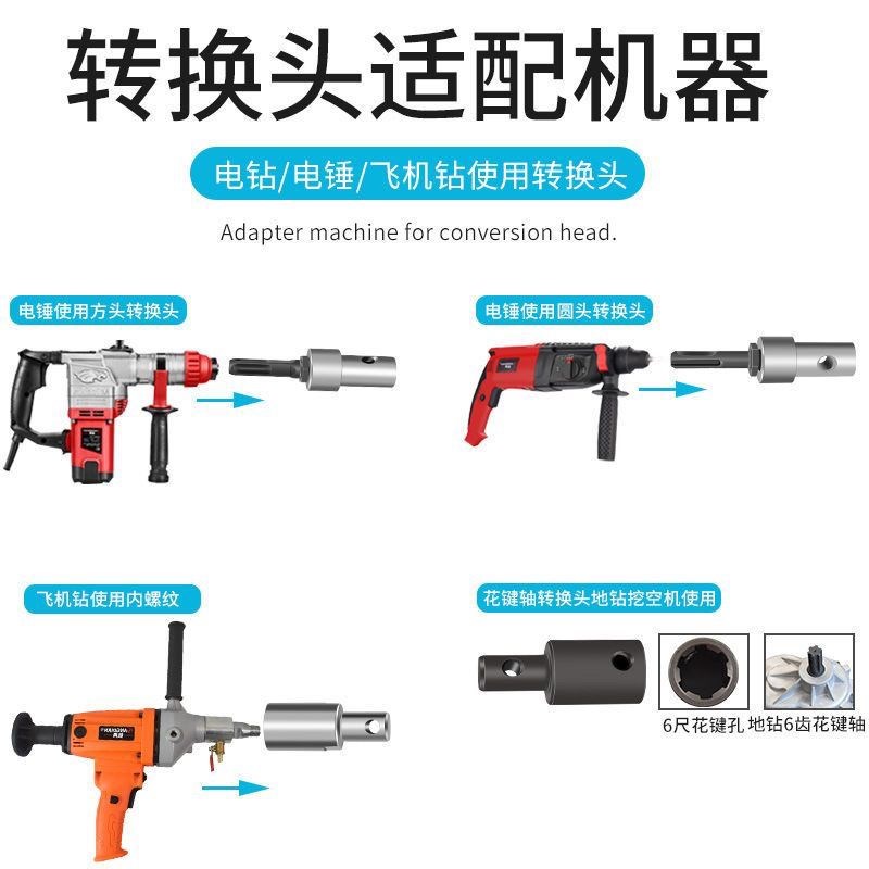 地钻钻头大棚挖坑打桩工程打孔开孔钻头冲击钻电锤专用螺旋钻头