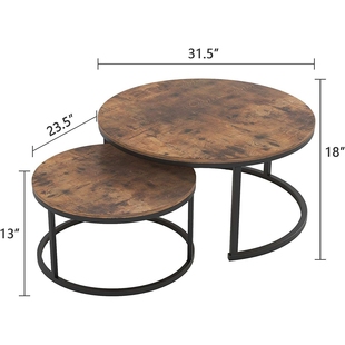 北欧茶几轻奢现代简约小户型客厅网红家用刨花板圆形茶几桌子