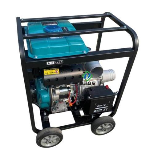 186F风冷柴油4寸自吸泵 四轮拖车框架扬程31米 城市排污抽水泵