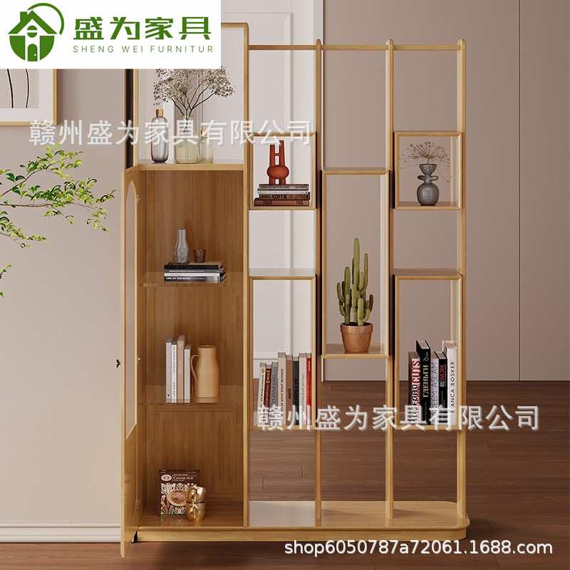 北欧实木门厅柜客厅隔断柜 玄关柜 现代简约入户间厅柜酒柜收纳柜