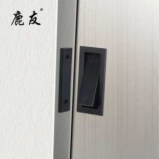 厂家移门锁扣外挂式锁卧室卫生间幽灵木门锁厨房谷仓门内嵌推拉门