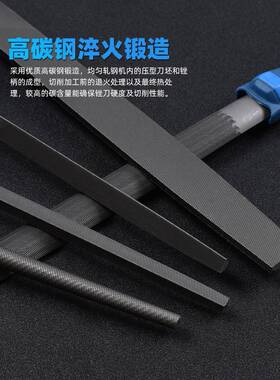 PFERD马圈德国进口什锦锉刀扁锉三角半圆挫刀打磨金属平搓刀套装