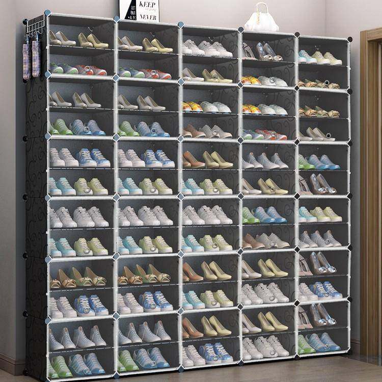简易鞋柜家用防尘鞋架组装超大经济型多层收纳置物架子塑料大容量