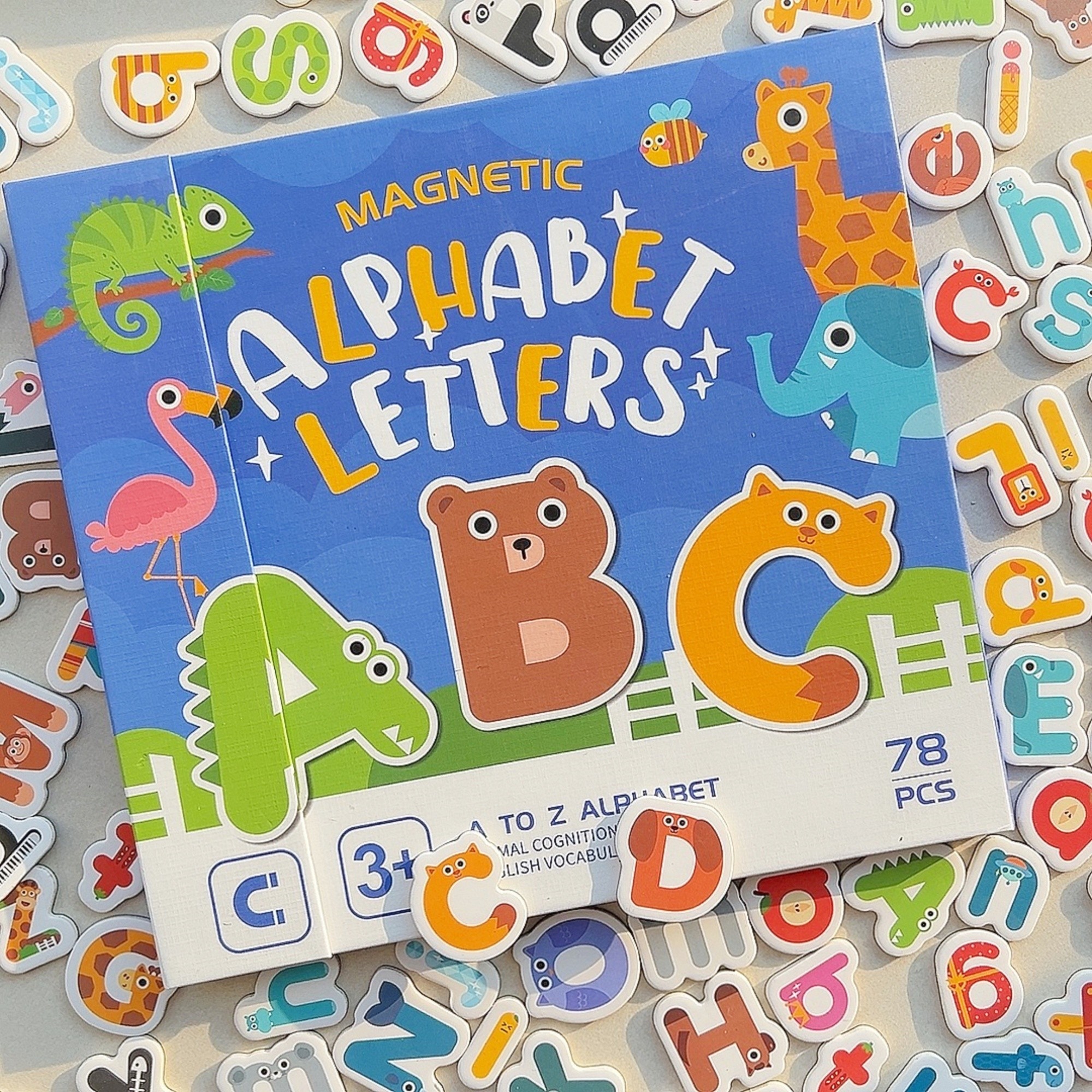 宝宝磁性拼图拼单词玩具大小写字母启蒙认知儿童早教益智力开发