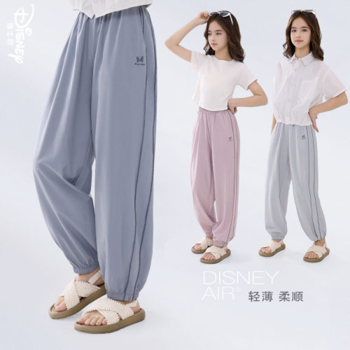 迪士尼女童防蚊裤夏季新款宽松