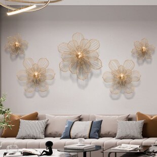 饰客厅沙发背景墙艺术电视浮雕立体两侧莲花壁挂墙面装饰挂件荷花