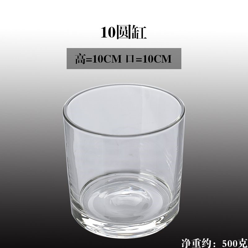 简约水培花盆f正方形玻璃花瓶透明绿萝水养植物器皿乌龟缸摆件插