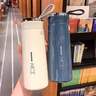保温水杯学生款 304不锈钢防摔车载杯 男l士高档青少年商务杯子日式