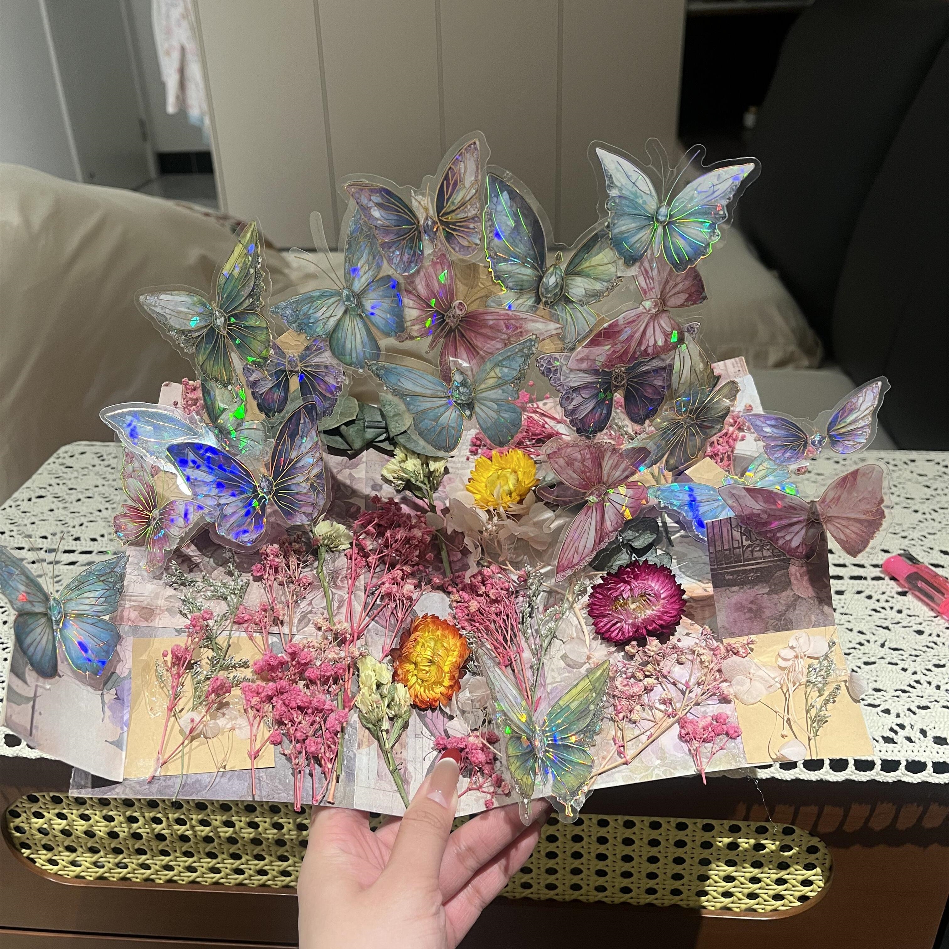 蝴蝶立体书手工diy女生高颜值3d复古自制材料包生日礼物情侣表白