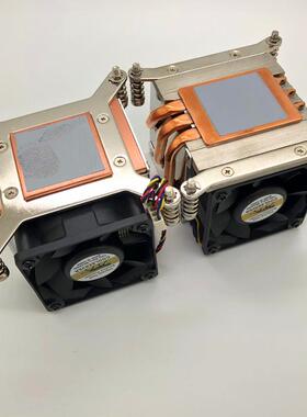 铜管电脑2U服务器CPU散热器 775/115X/1366/2011平台散热风扇侧吹