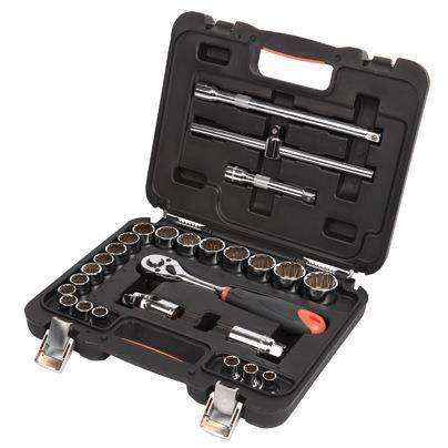 钢盾工具 26件12.5mm系列12角套筒组套 机修汽修套装S010026