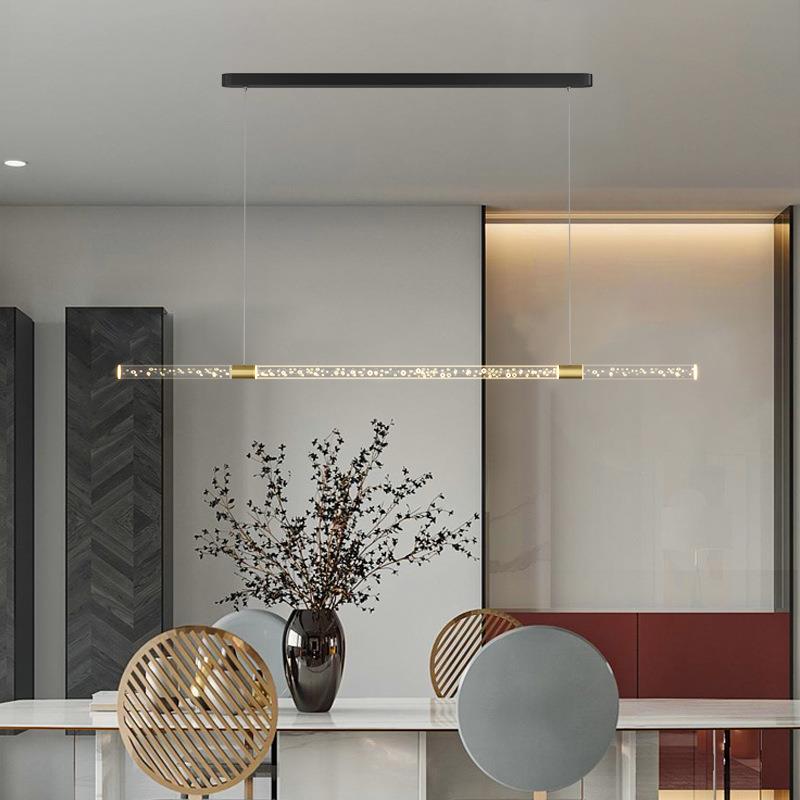 餐厅灯吊灯轻奢灯具现代简约饭厅餐桌吧台北欧极简长条创意墙壁灯