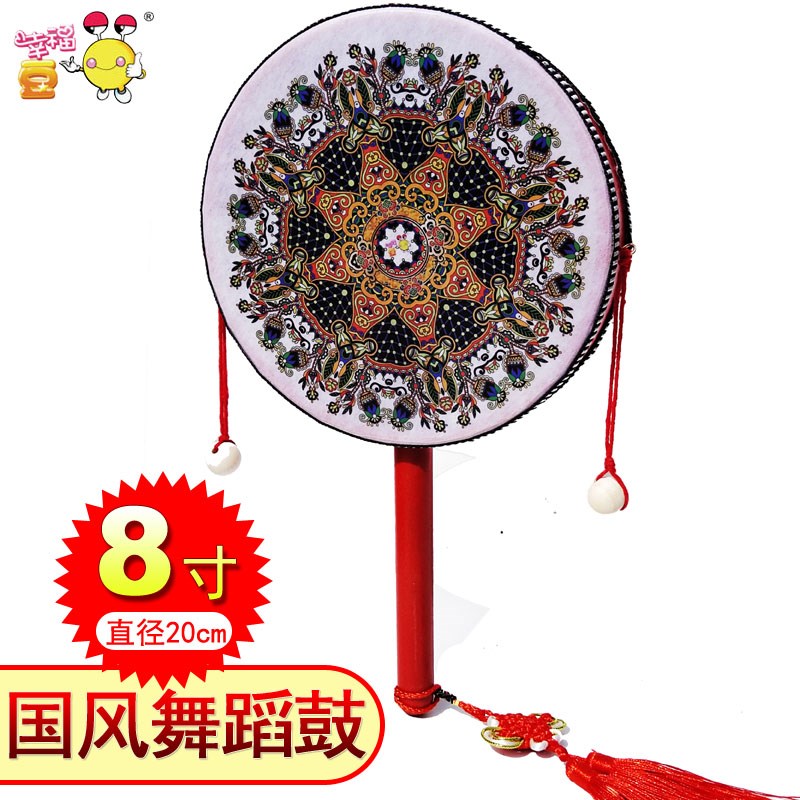 国风舞蹈鼓 民族双面s鼓手鼓中国元素节目道具广场舞手柄鼓