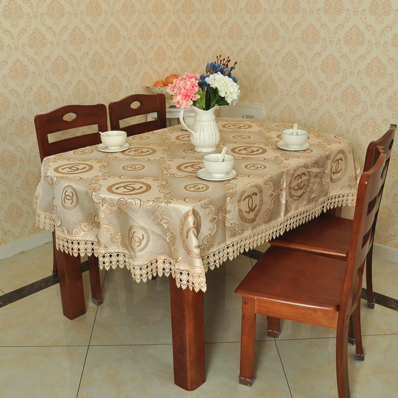 伸缩折叠椭圆形餐桌m布布艺客厅家用椭圆桌布半圆形台布欧式简约