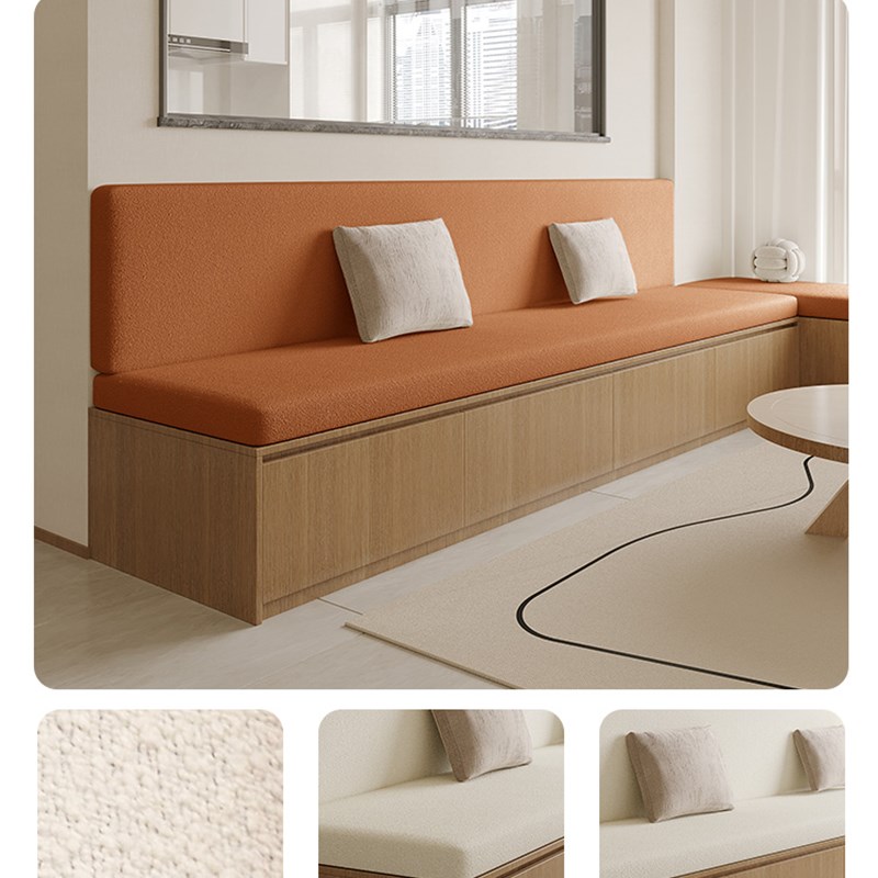 可拆洗泰迪绒卡座垫沙发靠背软包一D体高端定制玄关换鞋凳垫海绵