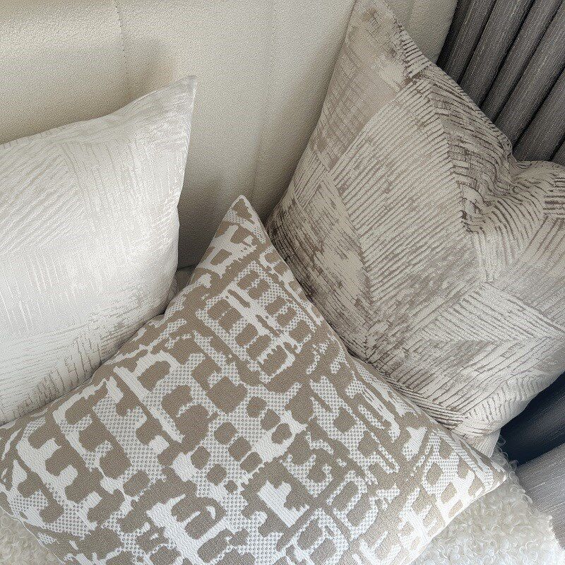 现代简约咖色系靠垫客厅沙发抱枕套E美拉德色飘窗床头靠枕套不含