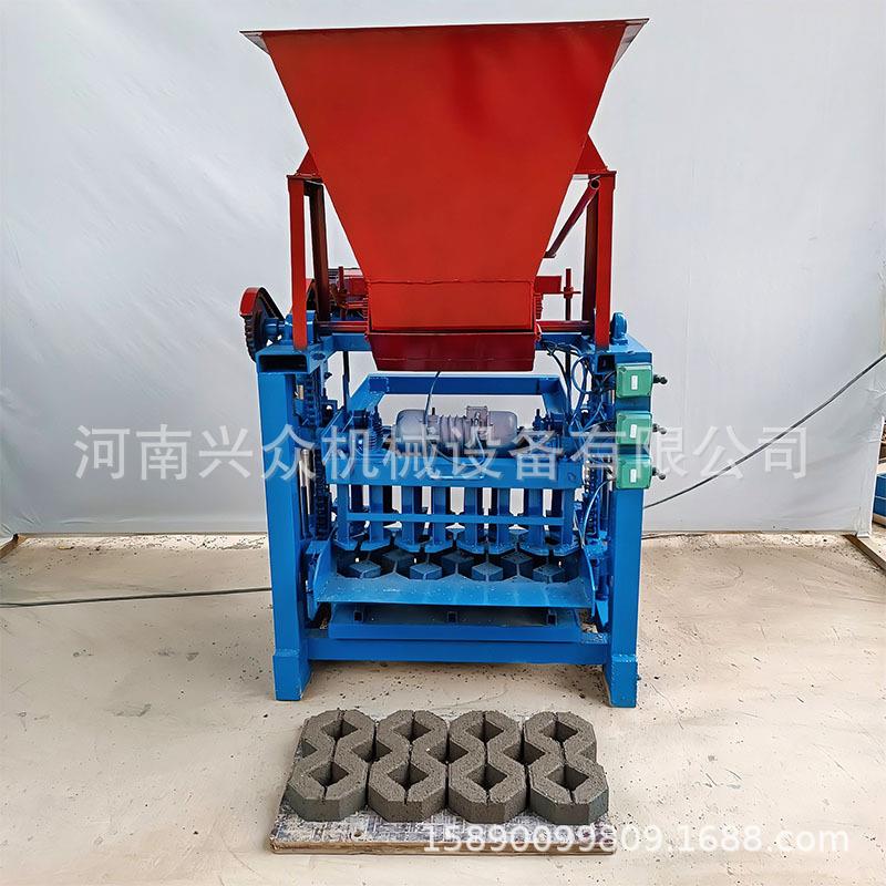 水泥制砖机面包铺路植草砖彩色8字砖成型机人行道荷兰砖机厂家